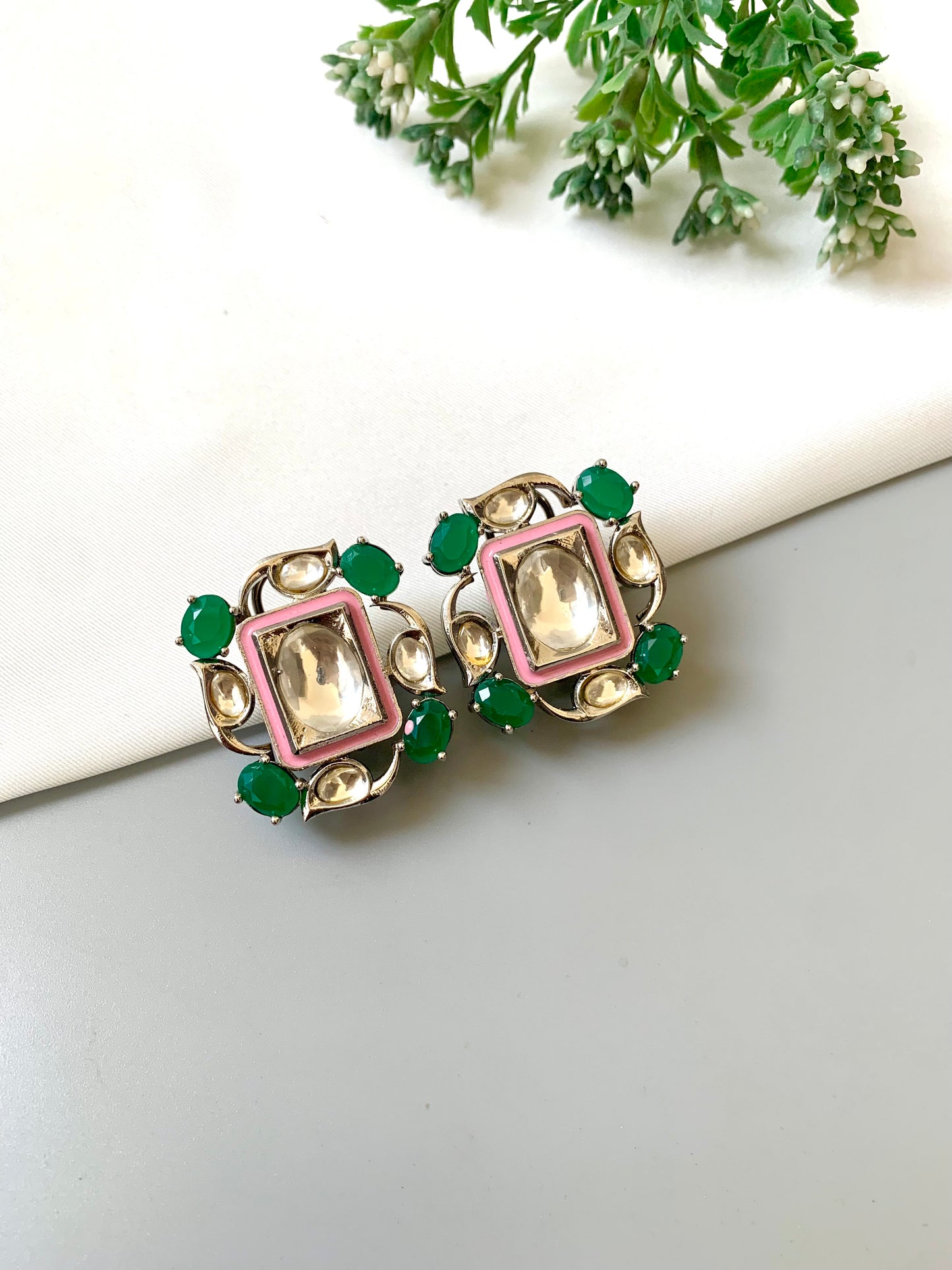 Aleka Rhodium Emerald