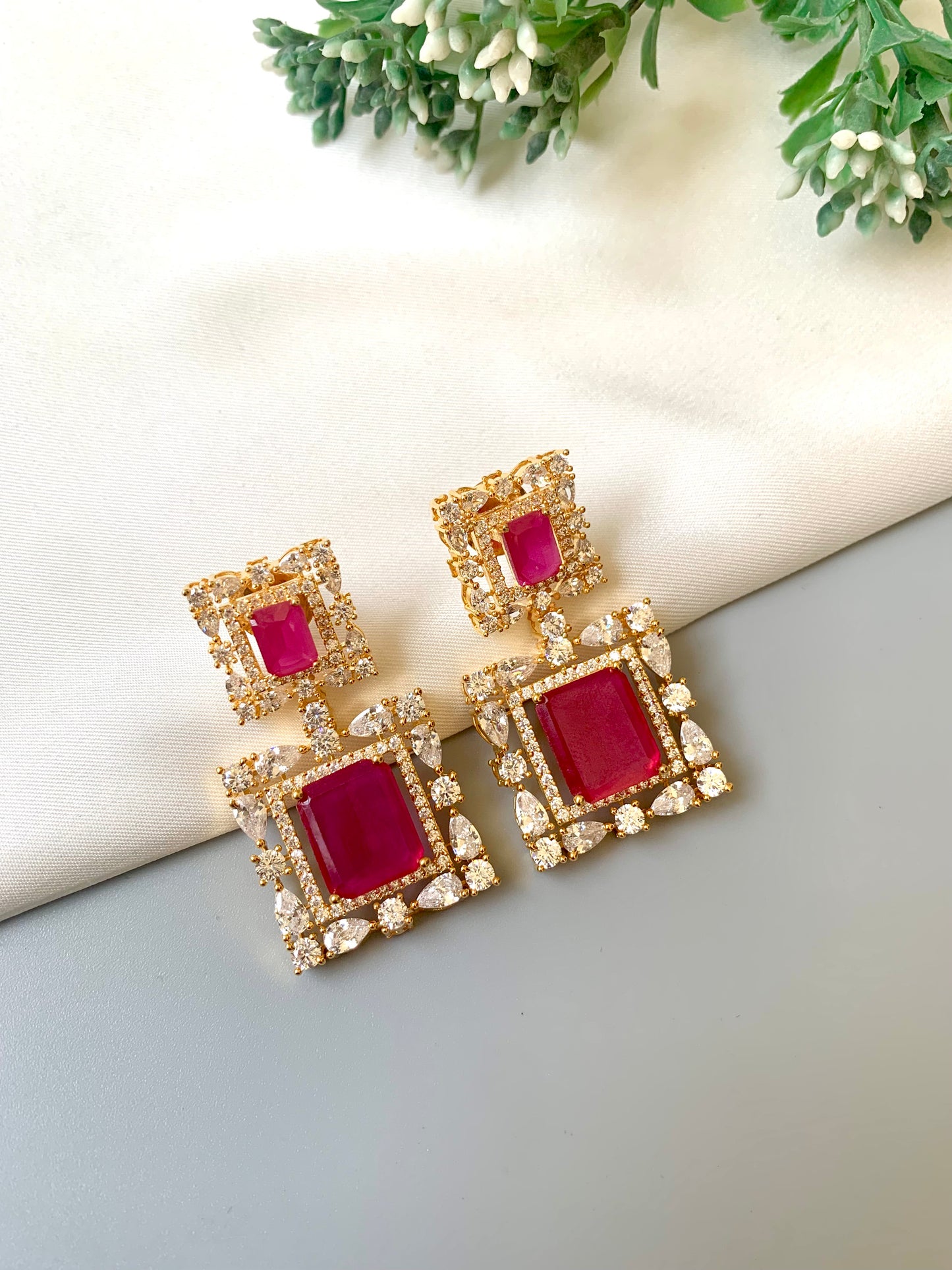 Josefina Ruby Earrings