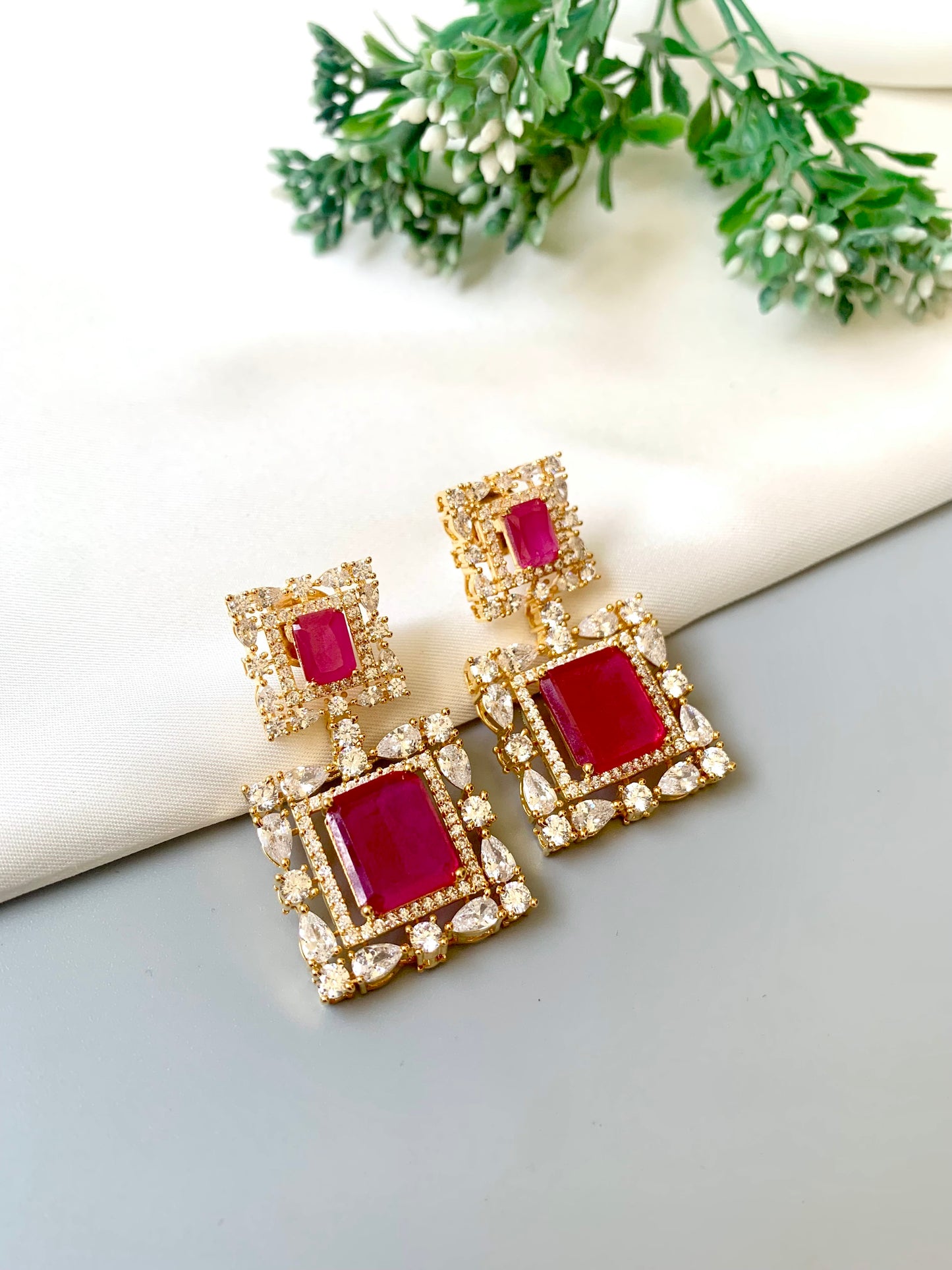 Josefina Ruby Earrings