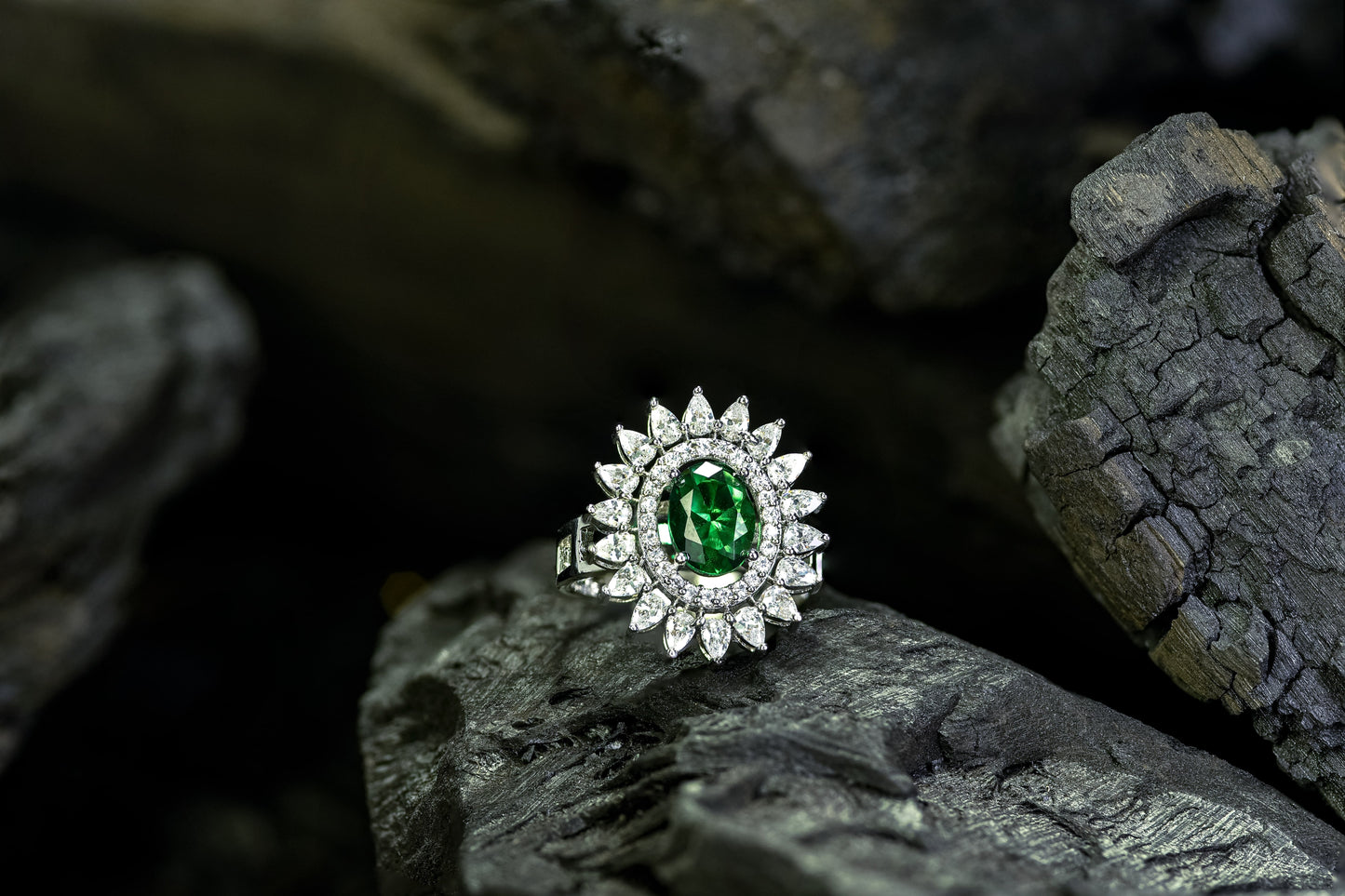 Hermona Rhodium Ring