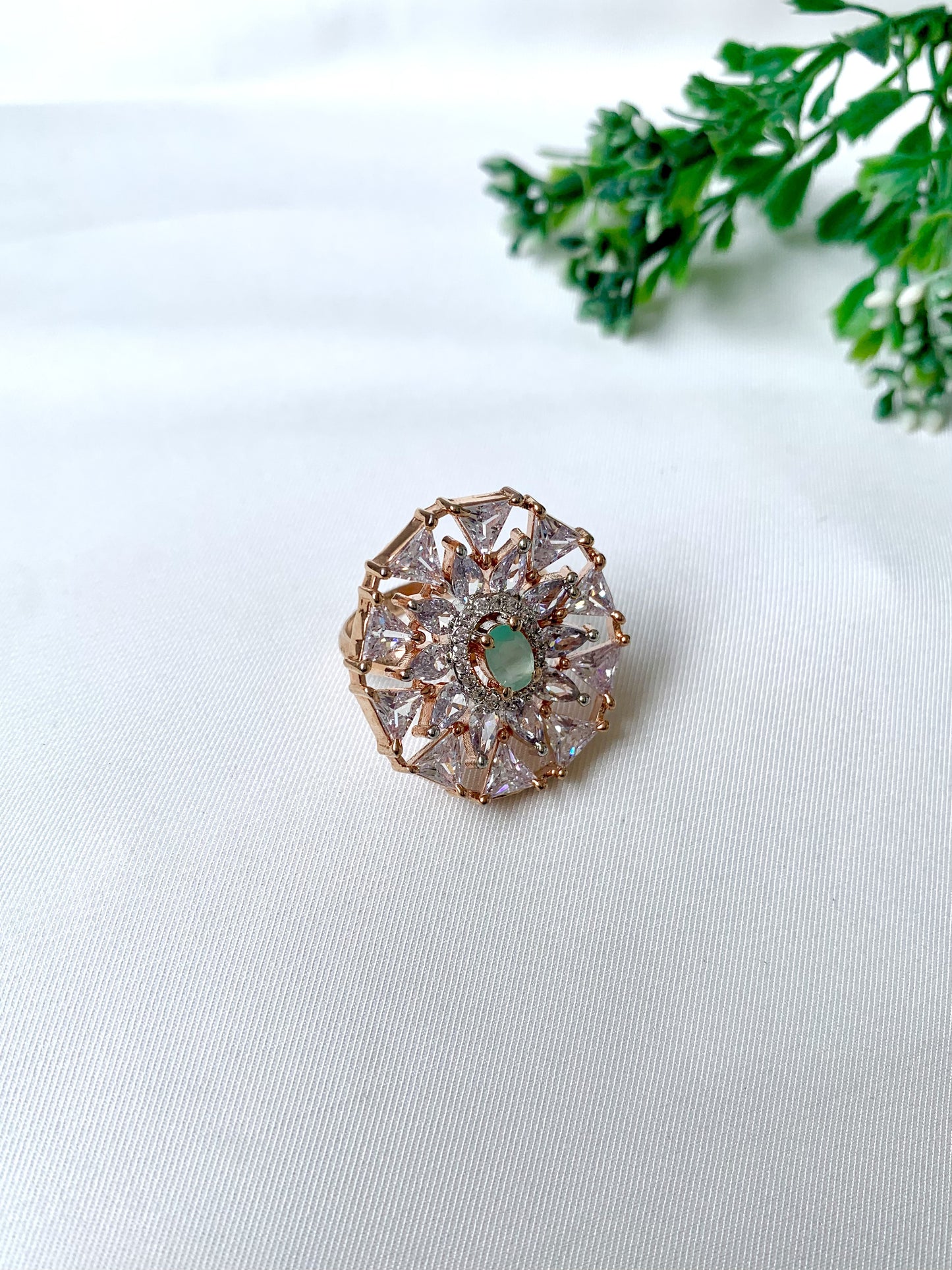 Fayra Mint Bloom Ring