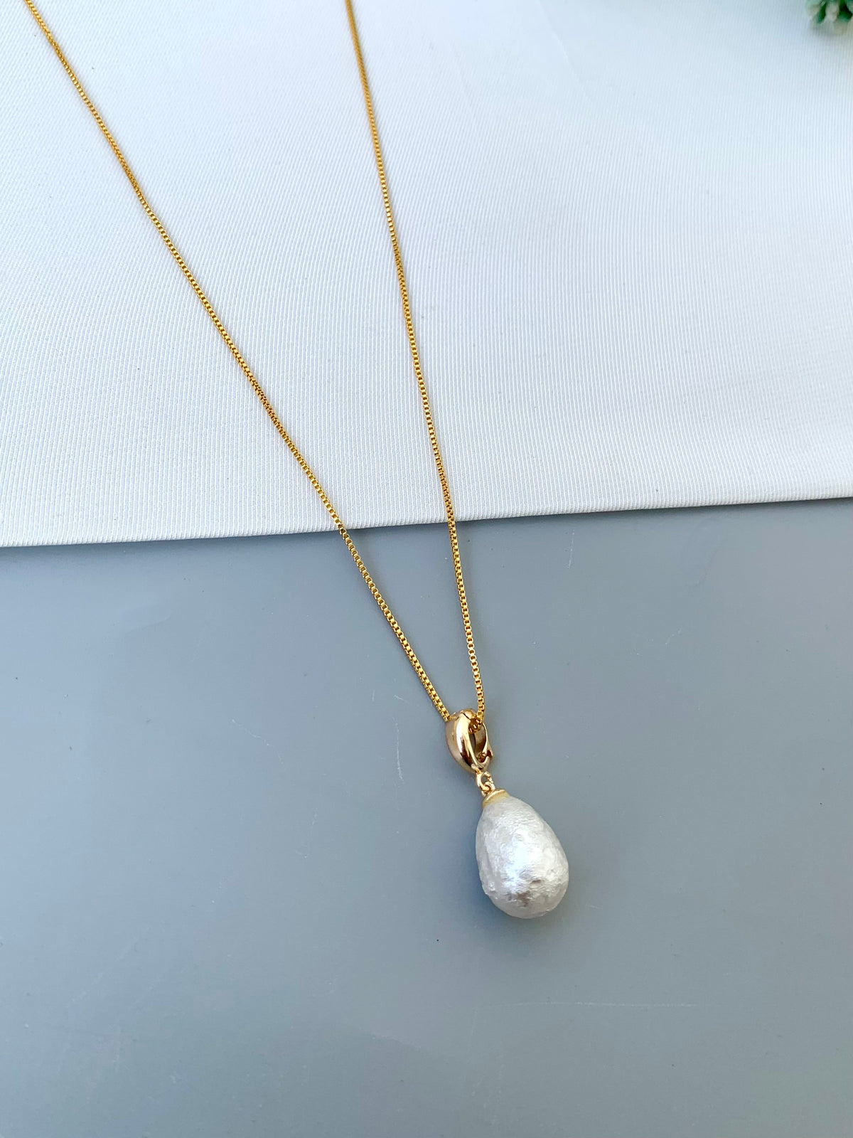 Disha handcrafted 22kt Gold plated chain with semi-precious Pearls