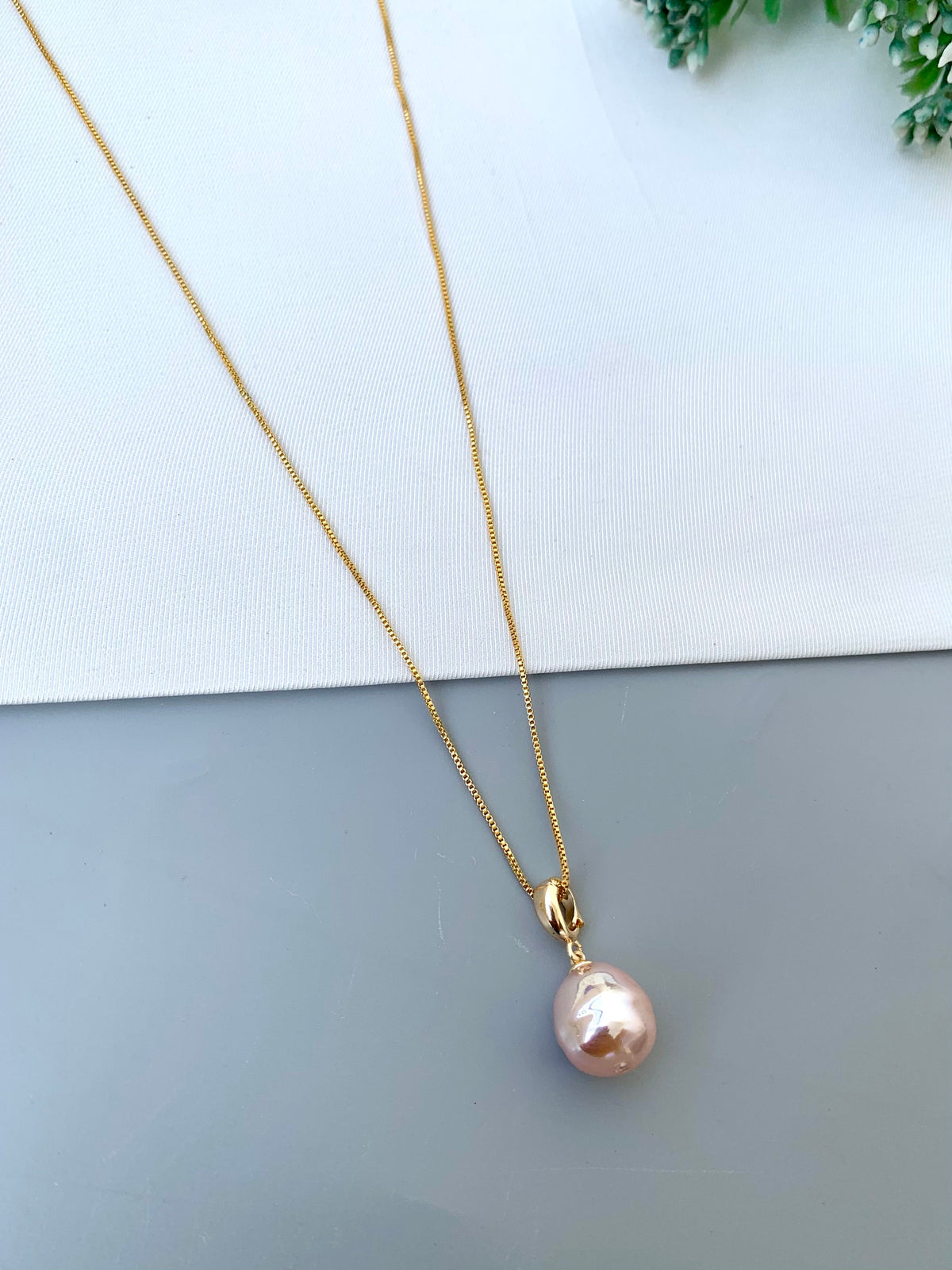 Himani handcrafted 22kt Gold plated chain with semi-precious Pearls