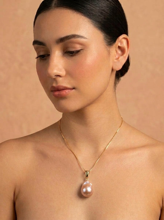 Himani handcrafted 22kt Gold plated chain with semi-precious Pearls