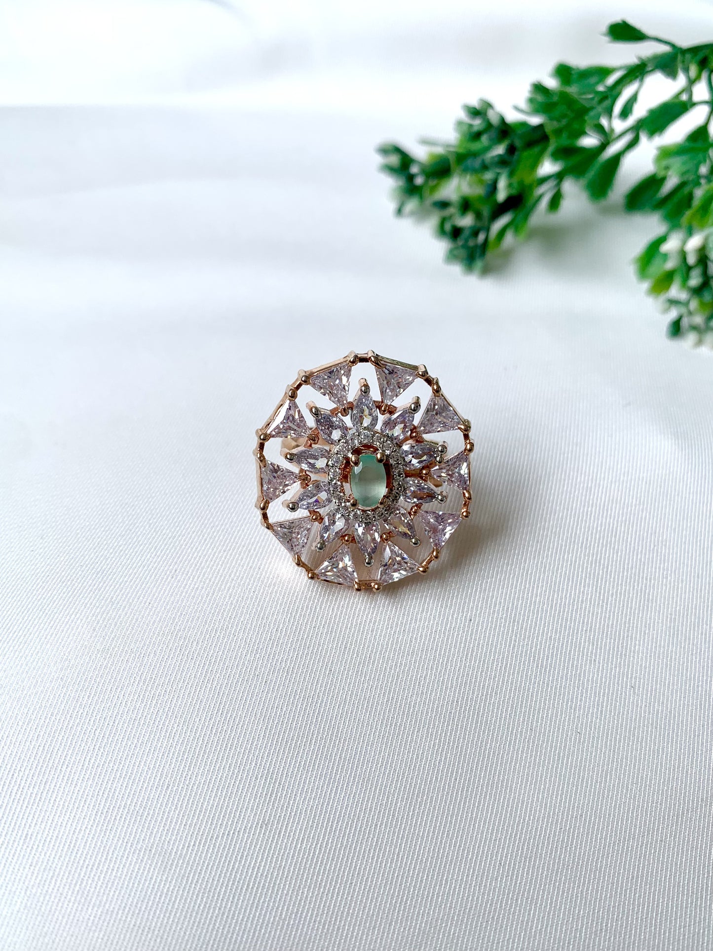 Fayra Mint Bloom Ring
