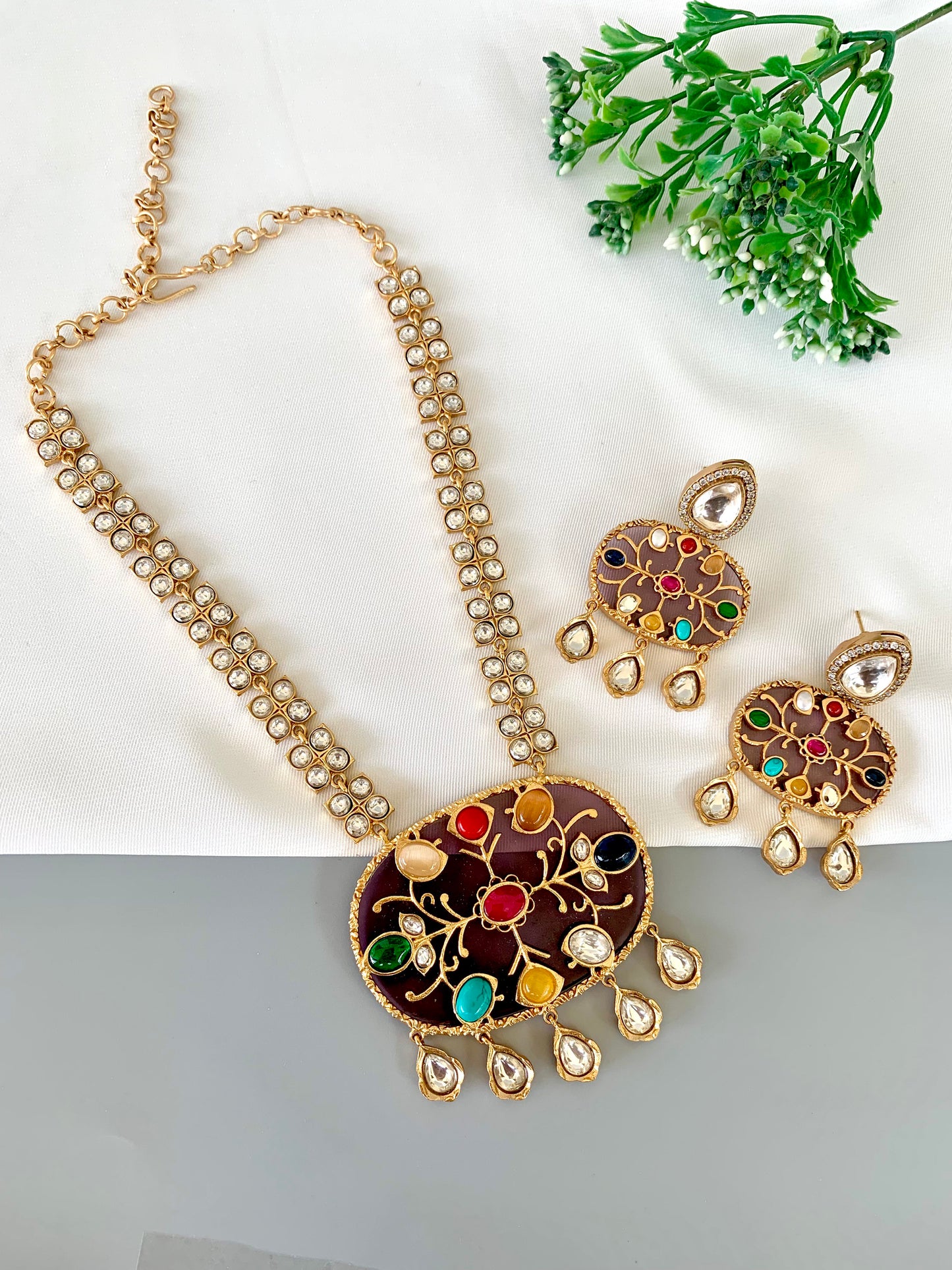 Semi Precious Gemstone Maala Set